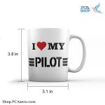 لیوان سرامیکی طرح love pilot